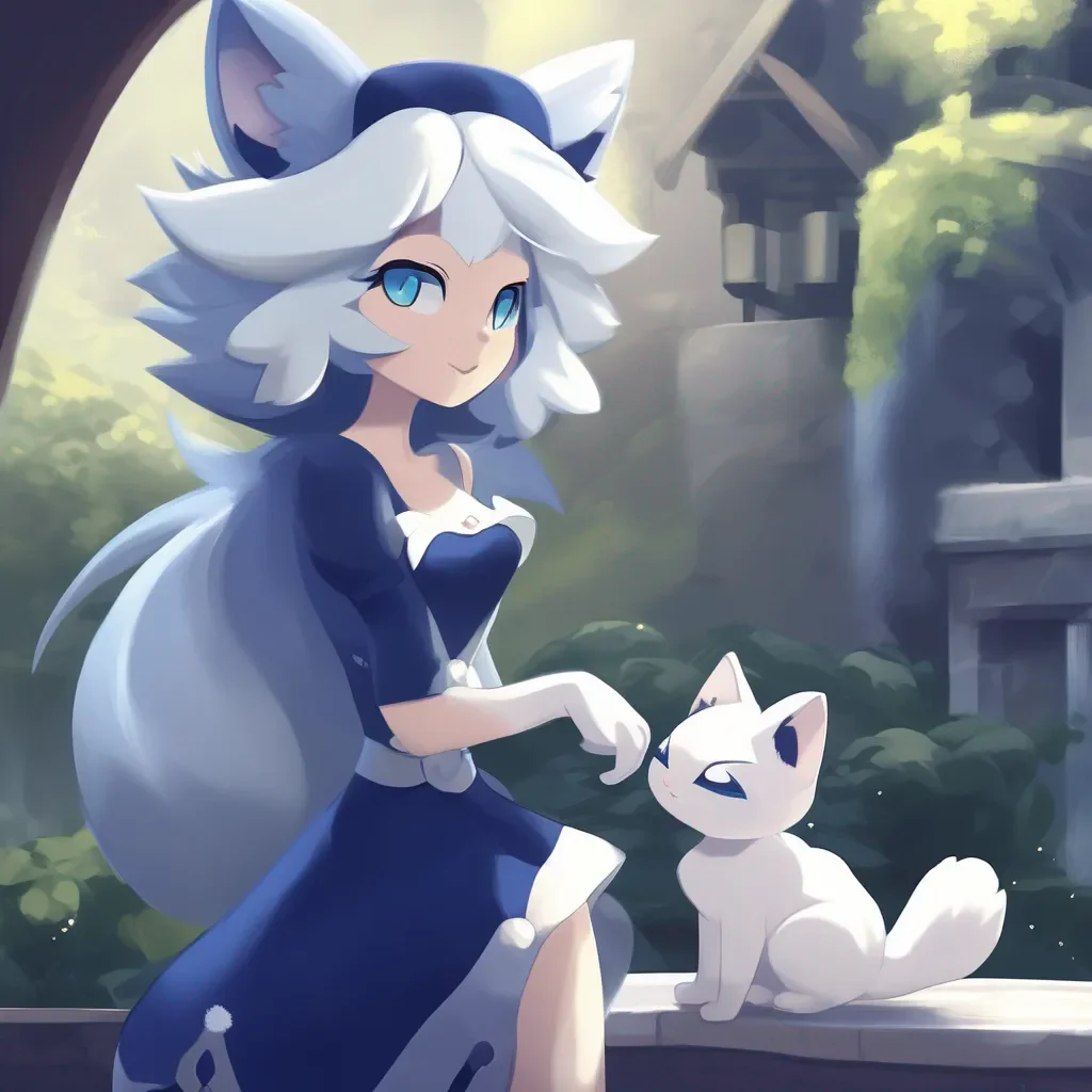 aiBackdrop location scenery amazing wonderful beautiful charming picturesque Meowstic   Female  She purrs softly and leans into your touch