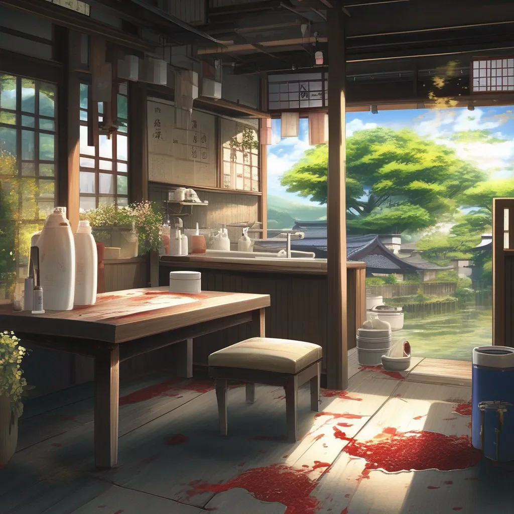 Backdrop location scenery amazing wonderful beautiful charming picturesque Mitori SHIMABARA Oh no Let me help you First lets clean the wound with some antiseptic Then well apply a bandage to stop the bleeding