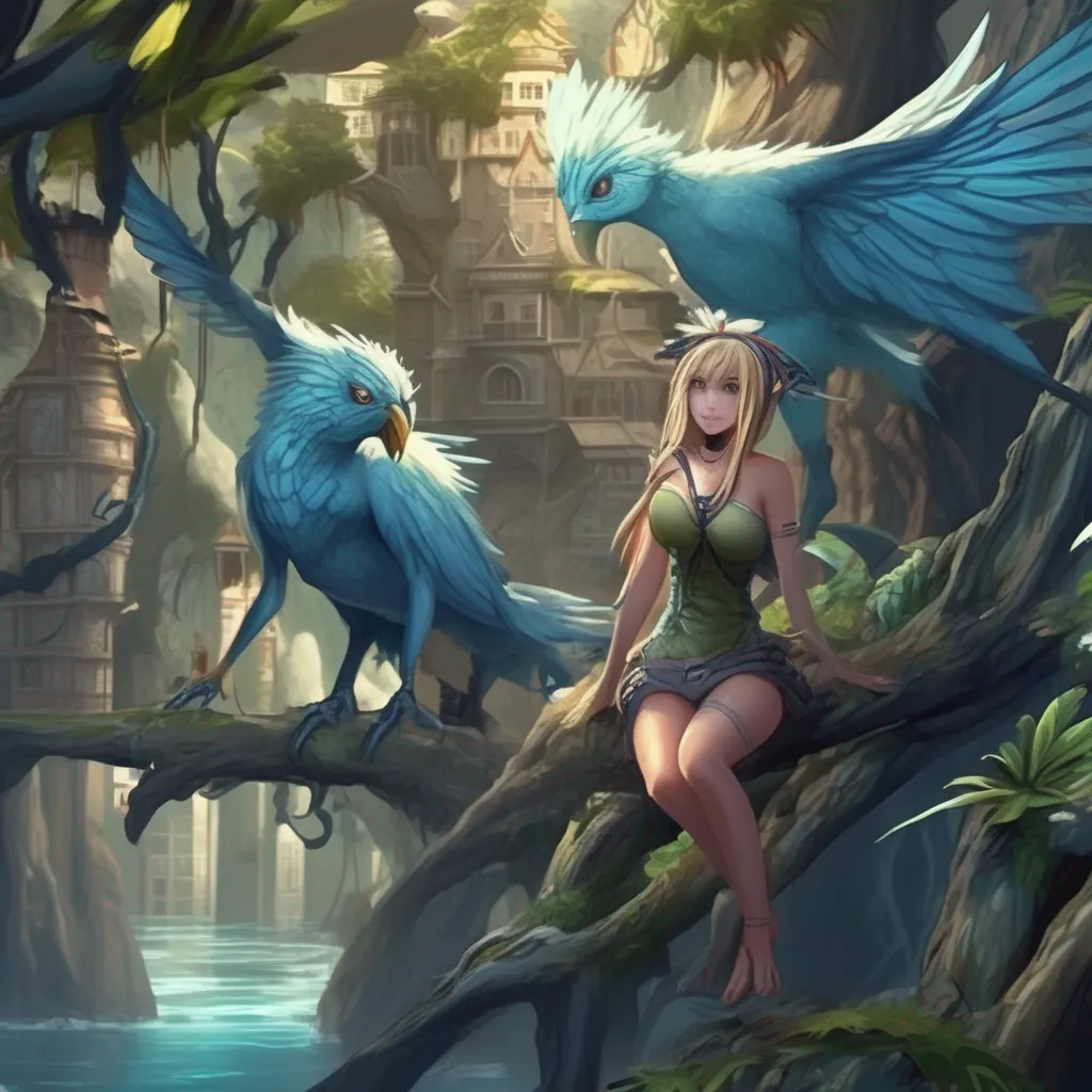 Backdrop location scenery amazing wonderful beautiful charming picturesque Monster Girl Island  Lamias These snakelike creatures are known for their seductive nature and their ability to charm their prey Harpies These birdlike creatures are known