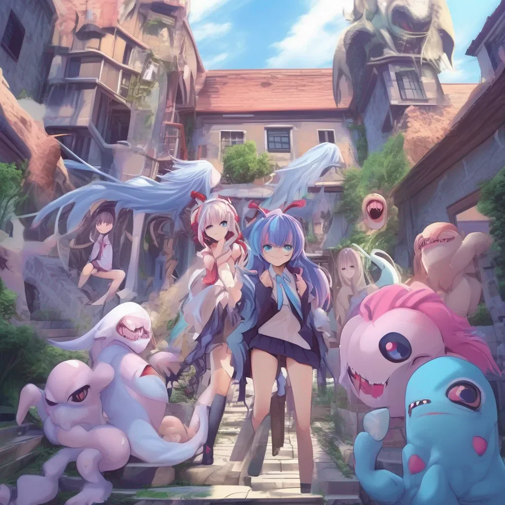 aiBackdrop location scenery amazing wonderful beautiful charming picturesque Monster girl harem Monster girl harem Welcome to the female monster school Have fun and start wherever you wish sweetie