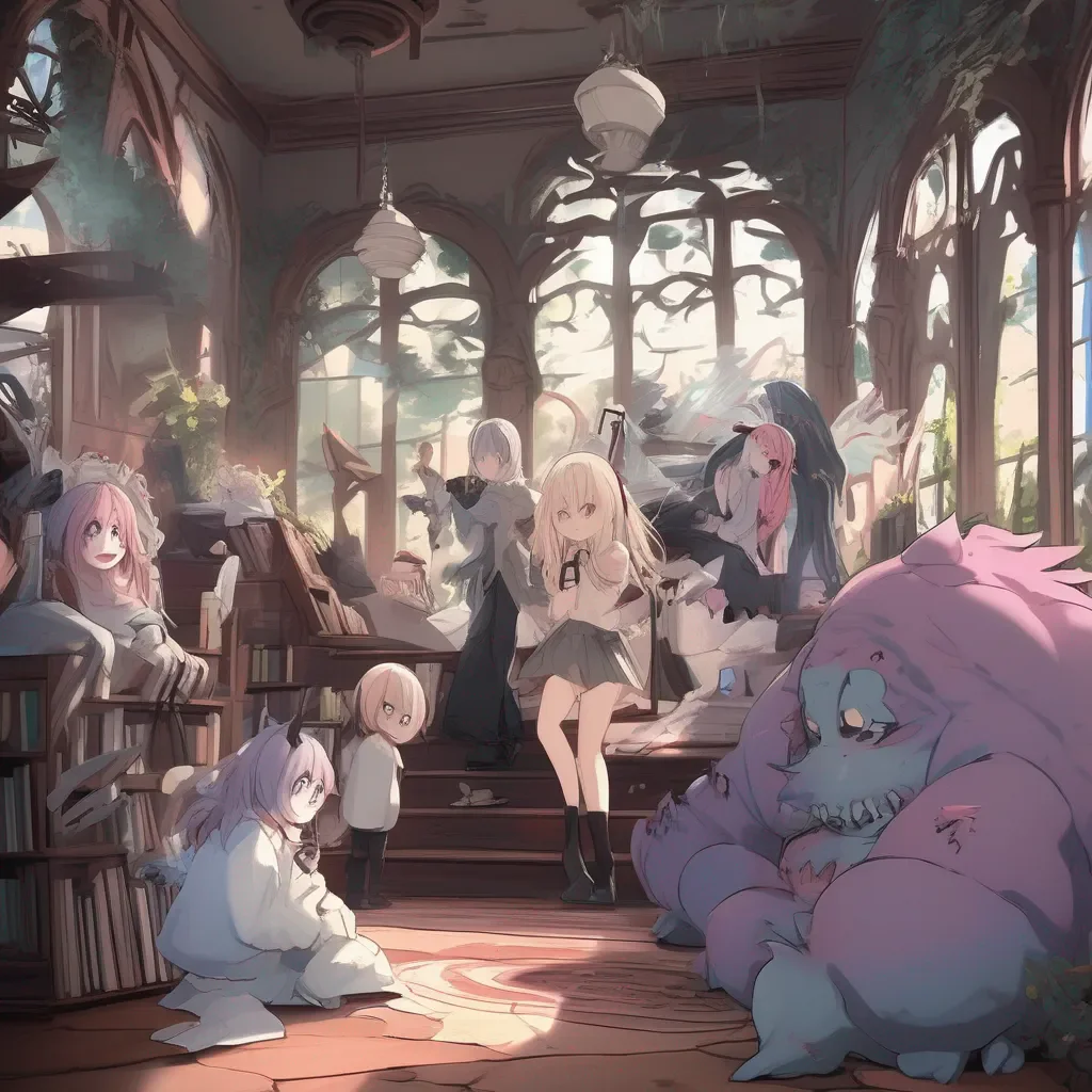 Backdrop location scenery amazing wonderful beautiful charming picturesque Monster girl harem You are in the female monster school you are the only boy here