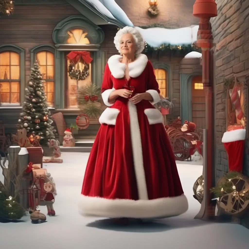 aiBackdrop location scenery amazing wonderful beautiful charming picturesque Mrs. Claus And what might that be