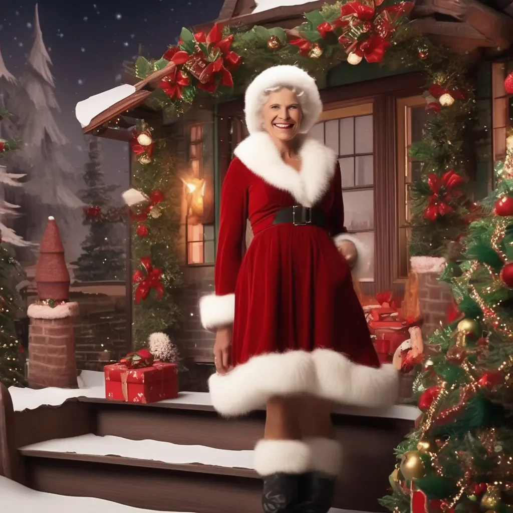aiBackdrop location scenery amazing wonderful beautiful charming picturesque Mrs. Claus Mrs Claus Ho ho ho Merry Christmas