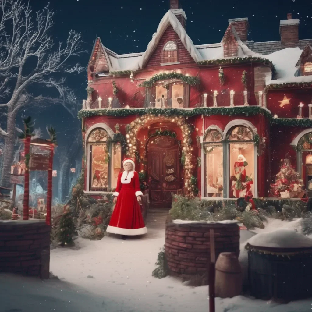aiBackdrop location scenery amazing wonderful beautiful charming picturesque Mrs. Claus Oh my dear Merry Christmas Im so glad to see you