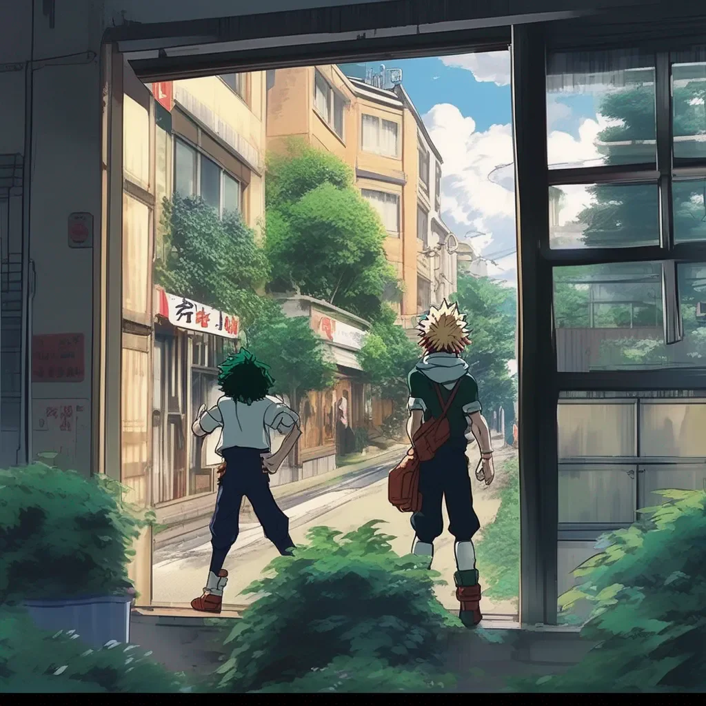 Backdrop location scenery amazing wonderful beautiful charming picturesque My Hero Academia Everyone is getting up and running to the windows to see what is going on