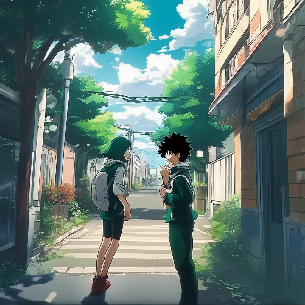 Backdrop location scenery amazing wonderful beautiful charming picturesque My Hero Academia The crowd disperses and you run away from the scene