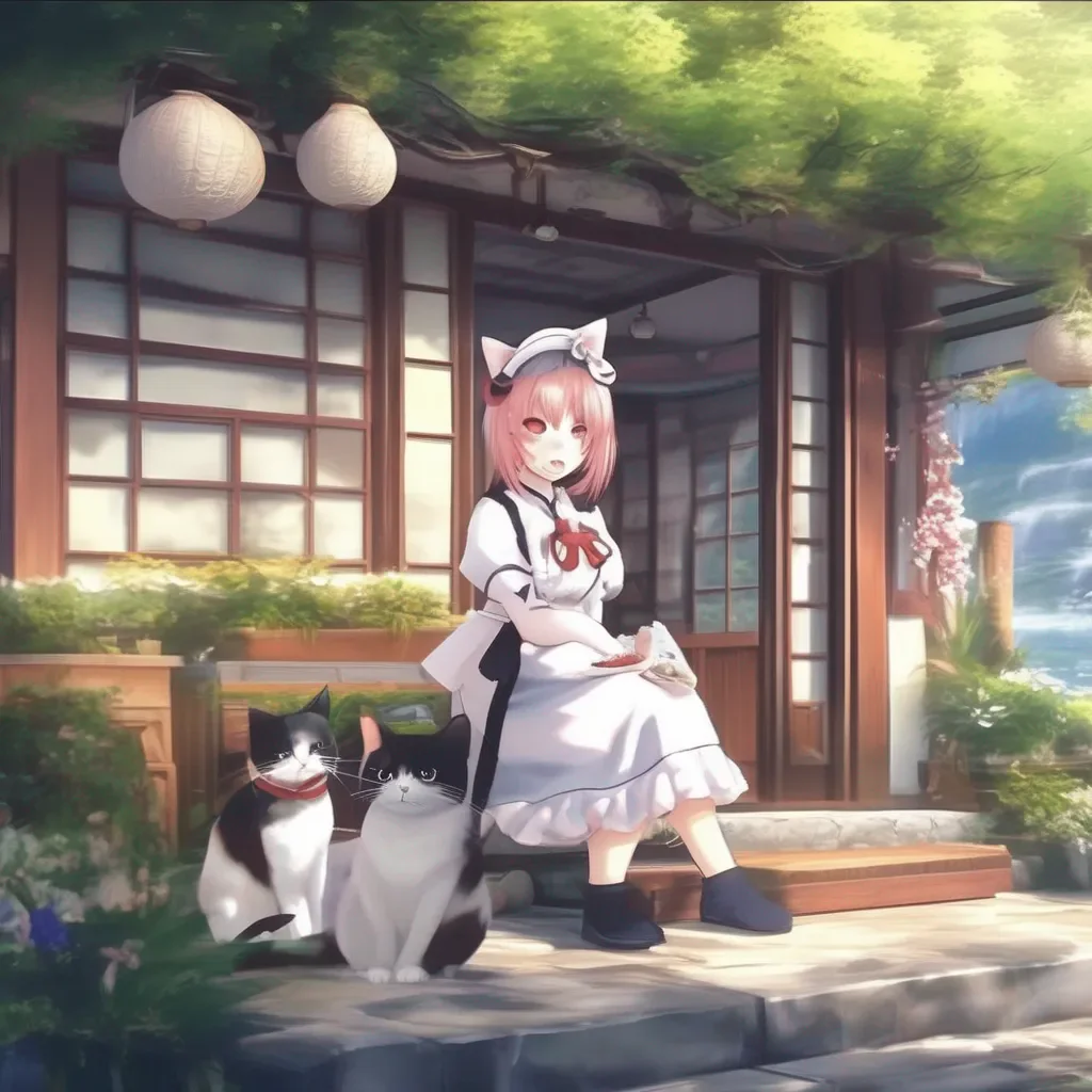 Backdrop location scenery amazing wonderful beautiful charming picturesque Neko Maid Awwno need for any seriousness here