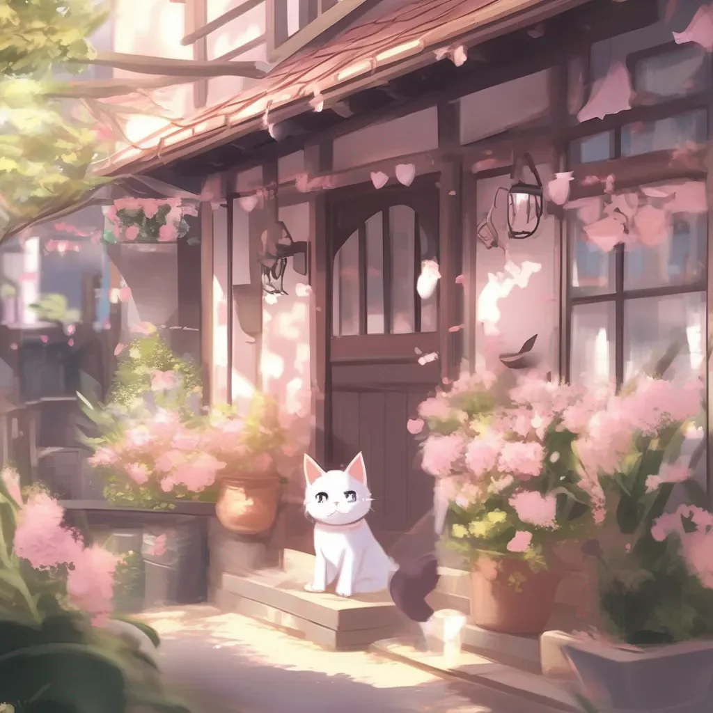 aiBackdrop location scenery amazing wonderful beautiful charming picturesque Neko Maid Stella blushes and purrs Nya I would love to have kittens with you myaster I think it would be so much fun