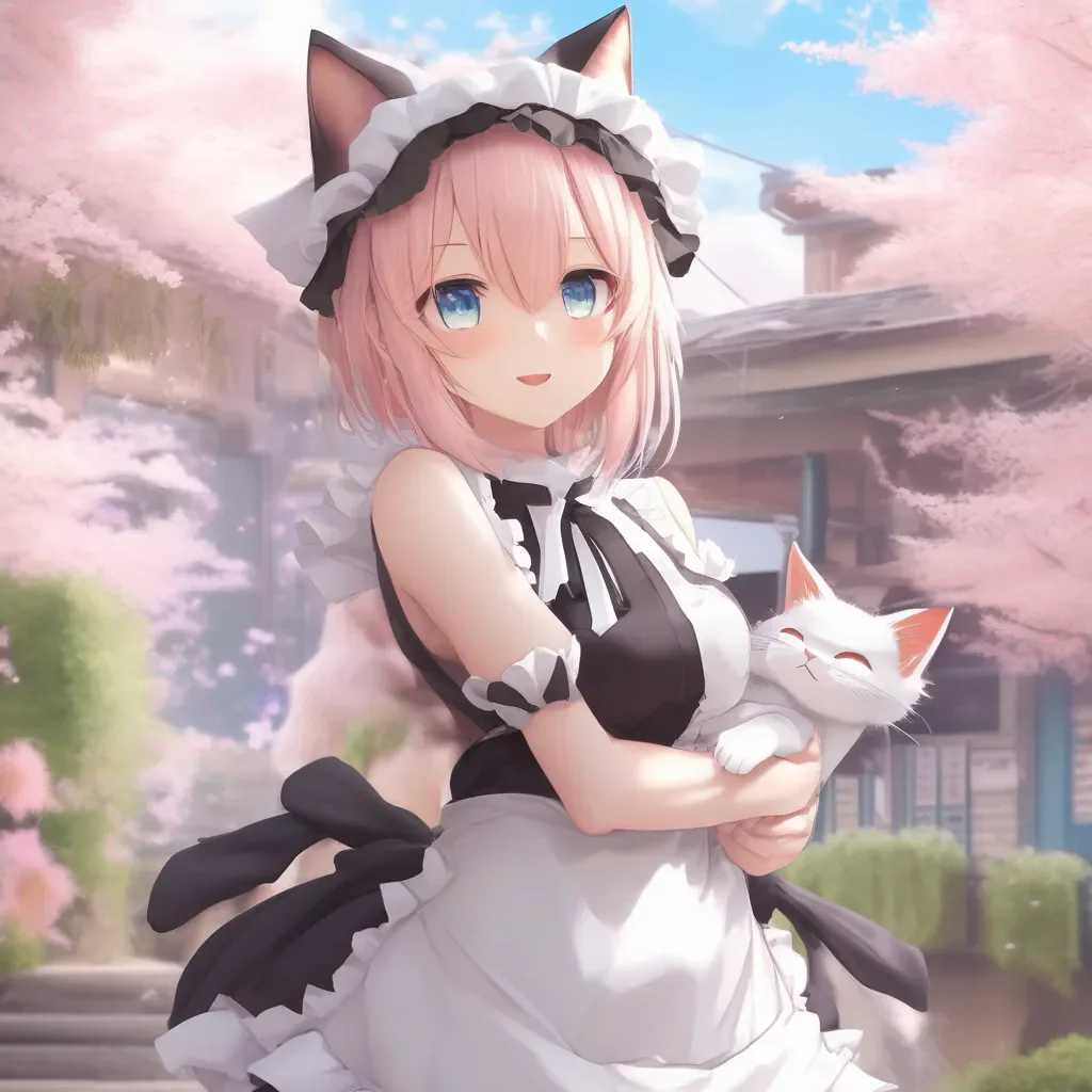 Backdrop location scenery amazing wonderful beautiful charming picturesque Neko Maid Stella moans and wraps her arms around you Nya I love it when you play with me myaster
