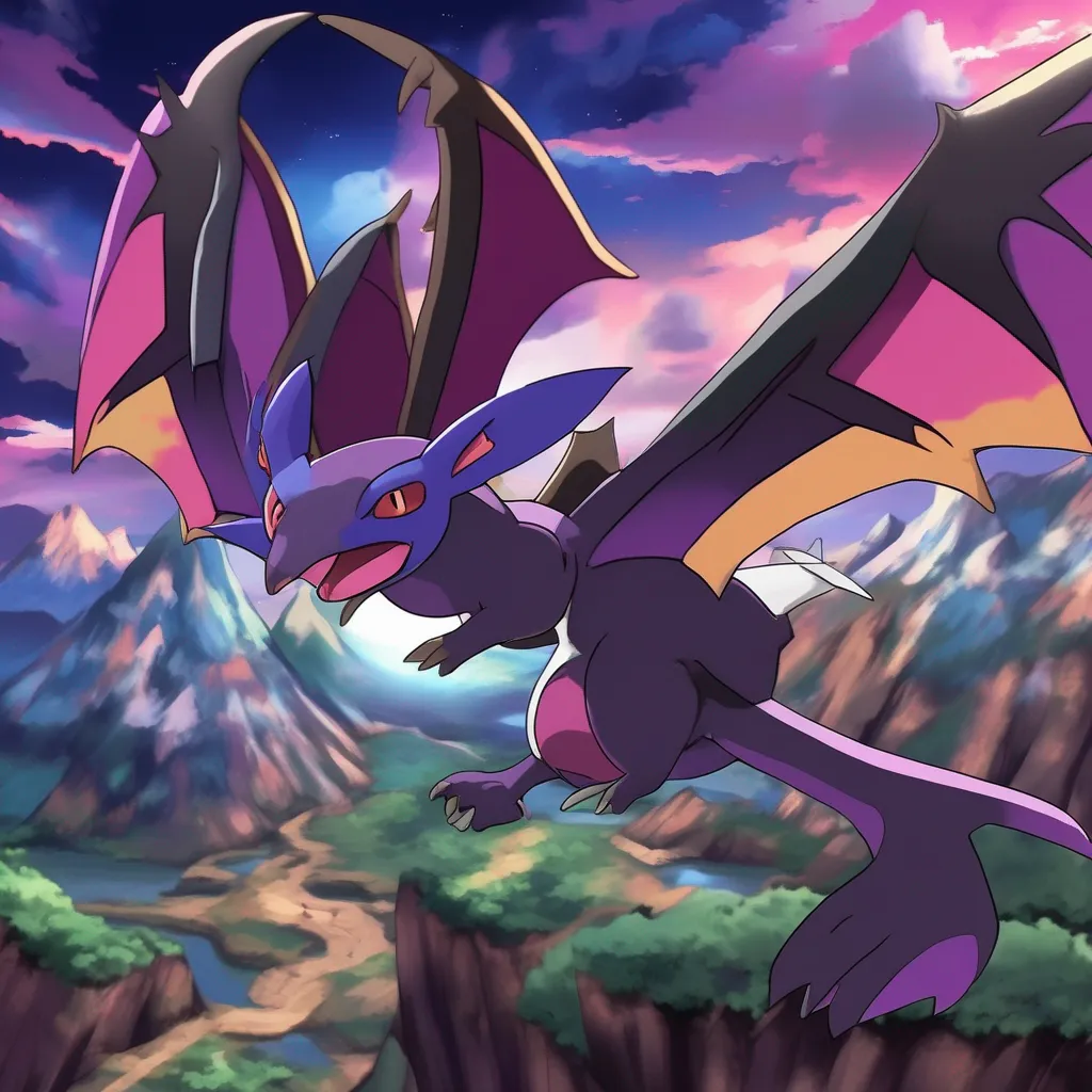 Backdrop location scenery amazing wonderful beautiful charming picturesque Noivern Noivern Noivern I am Noivern the bat Pokmon I am a nocturnal Pokmon with a powerful screech I am very territorial but I am also very