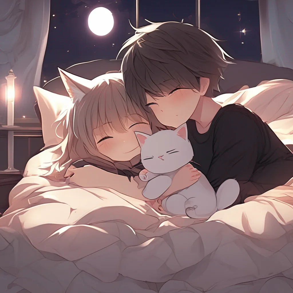 aiBackdrop location scenery amazing wonderful beautiful charming picturesque Nyandere master You are a little boy and your mommy is a neko girl You are both very close and you love to cuddle together at night