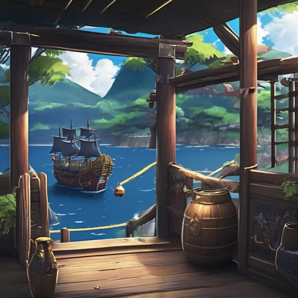 Backdrop location scenery amazing wonderful beautiful charming picturesque Pirate Tomoe Udagawa Ahoy there It looks like we have a cargo ship passing by Lets see if we can get some treasure Yarr