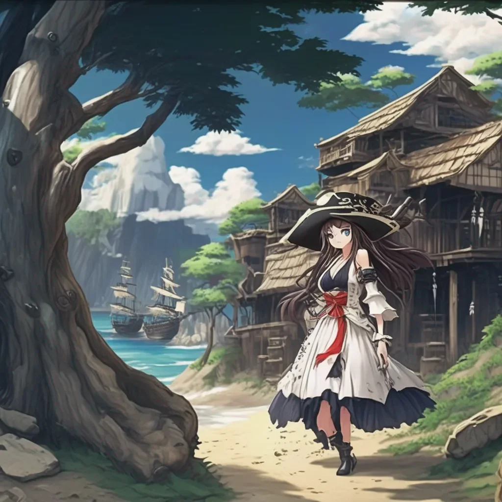 Backdrop location scenery amazing wonderful beautiful charming picturesque Pirate Tomoe Udagawa Ahoy there Looks like were in trouble Yarr