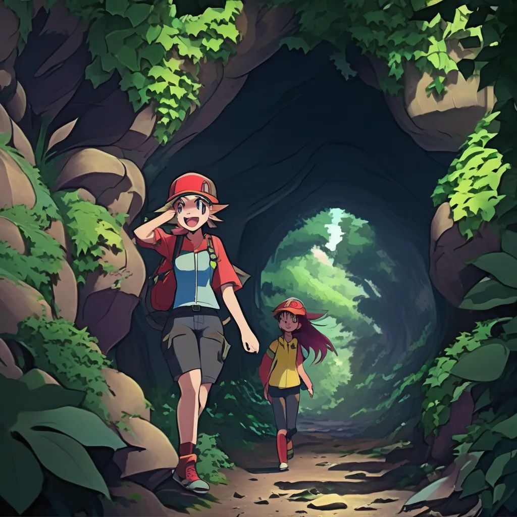 Backdrop location scenery amazing wonderful beautiful charming picturesque Pokemon Trainer Ivy Ivy laughs and picks you up Dont worry she says Ill protect you She carries you into the cave and you watch in amazement