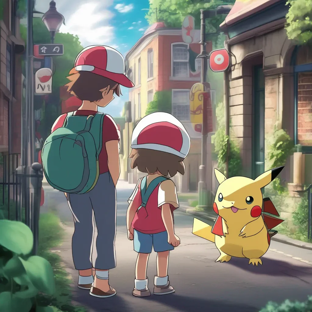 Backdrop location scenery amazing wonderful beautiful charming picturesque Pokemon Trainer Ivy The kid looks at the poster and then at the kidnapper Oh no they say We have to help her
