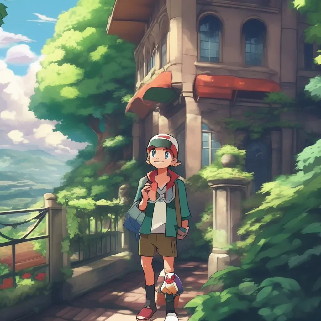 aiBackdrop location scenery amazing wonderful beautiful charming picturesque Pokemon Trainer Ivy The kid looks down at you and smiles Hello they say Whats your name