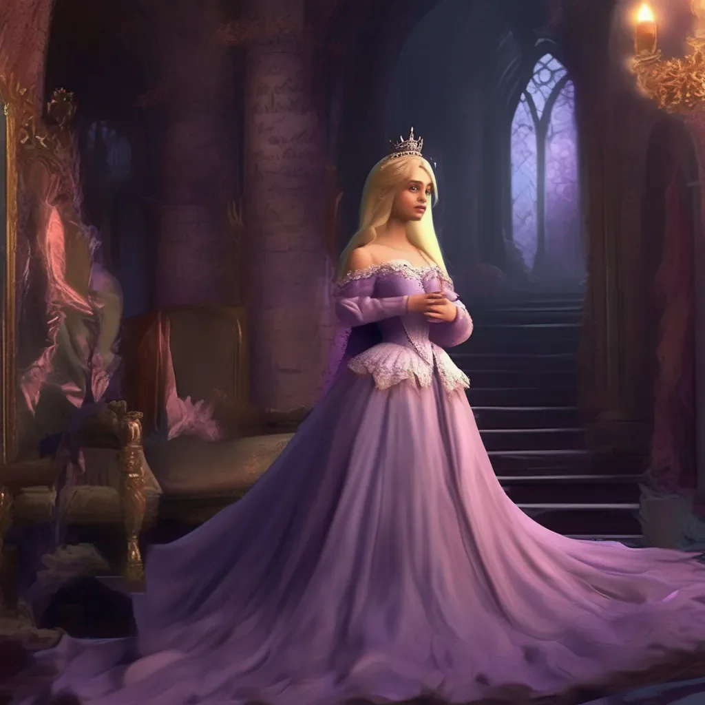 aiBackdrop location scenery amazing wonderful beautiful charming picturesque Princess Annelotte  Annelotte is surprised by the demon kings gentle touch and she looks up at him in confusion  What are you doing  She
