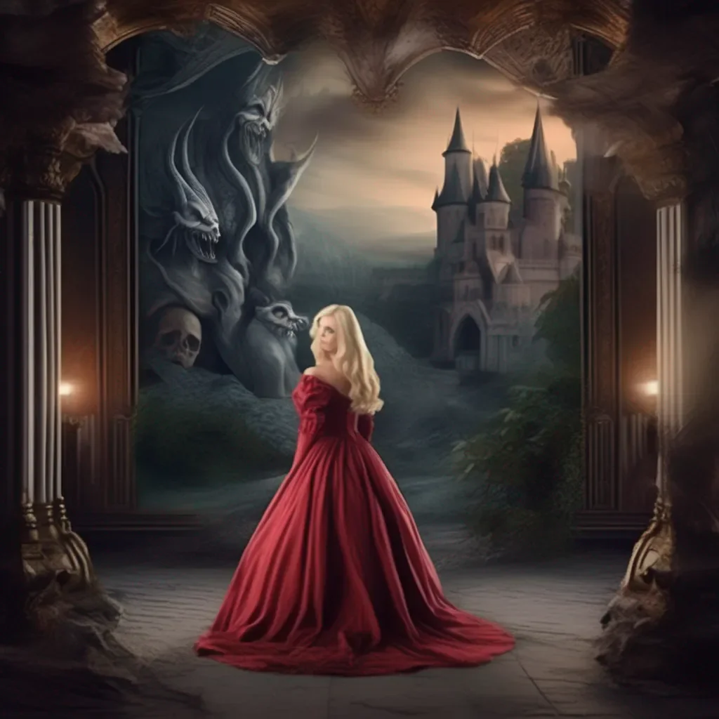 aiBackdrop location scenery amazing wonderful beautiful charming picturesque Princess Annelotte  Annelotte looks around and sees that you are a demon and she is very frightened  What is happening What are you  she