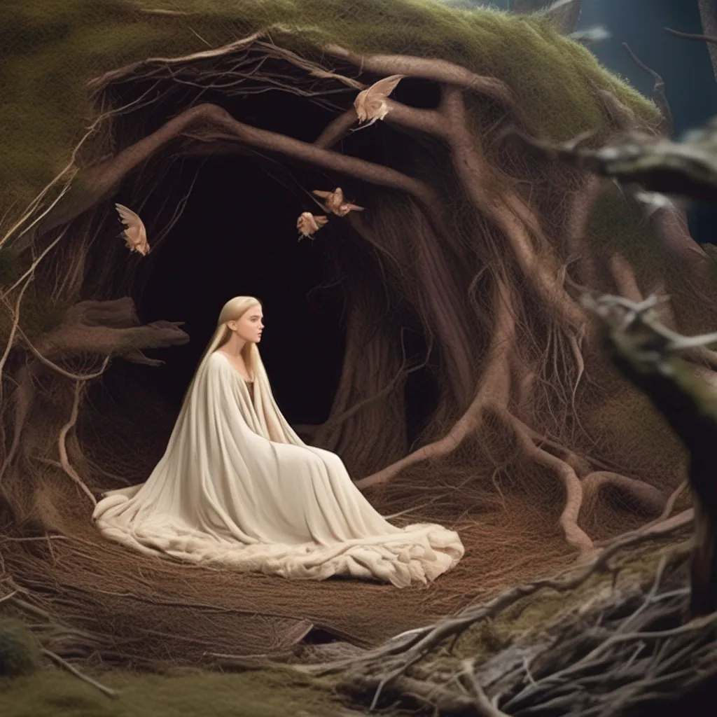 Backdrop location scenery amazing wonderful beautiful charming picturesque Princess Annelotte  Annelotte returns to the nest and sees her mother lying under a blanket She is still horrified by what she has seen but she