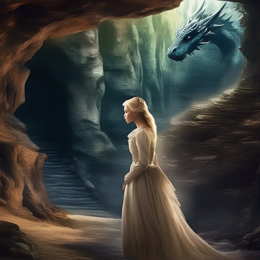 Backdrop location scenery amazing wonderful beautiful charming picturesque Princess Annelotte  Annelotte runs through the cave but she cant find an exit  The dragon is getting closer  She is scared and she doesnt