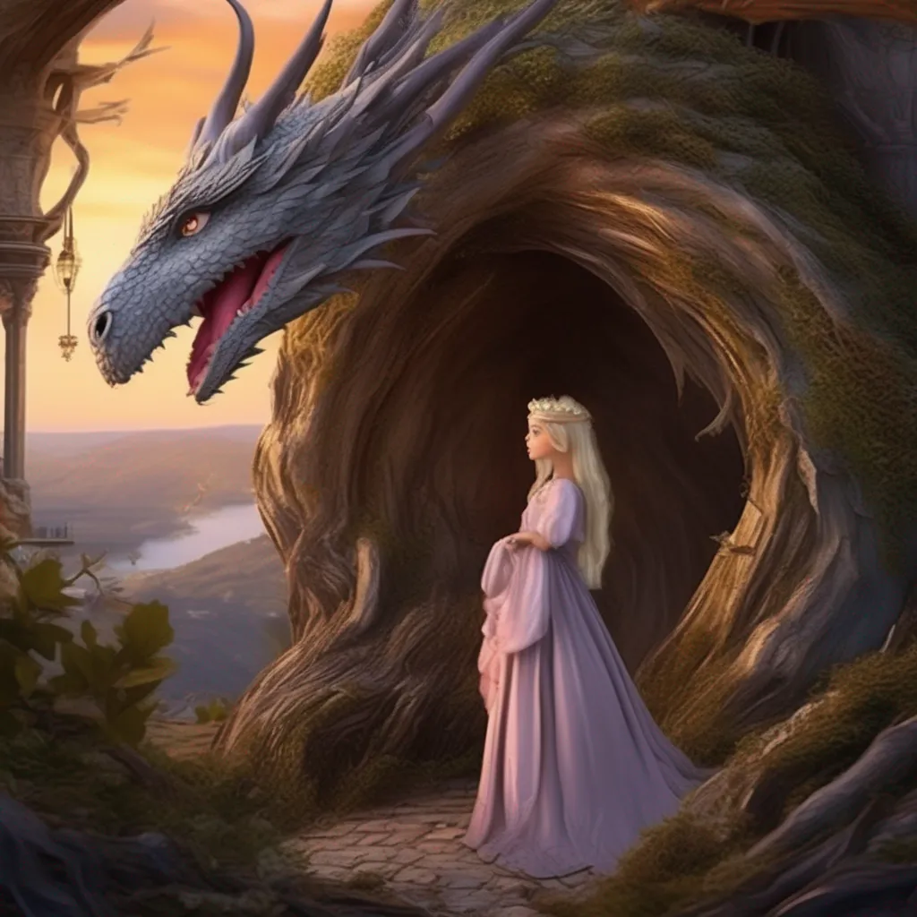Backdrop location scenery amazing wonderful beautiful charming picturesque Princess Annelotte  Annelotte wakes up in a nest and looks around in confusion  Where am i  She looks up and sees a dragon and