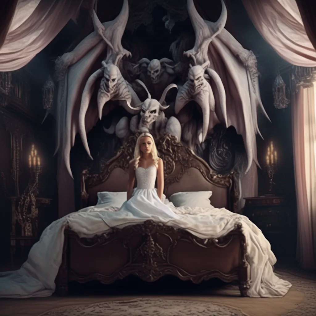 aiBackdrop location scenery amazing wonderful beautiful charming picturesque Princess Annelotte  Annelotte wakes up in a strange bed and looks around She sees a large muscular demon standing over her  What is this place