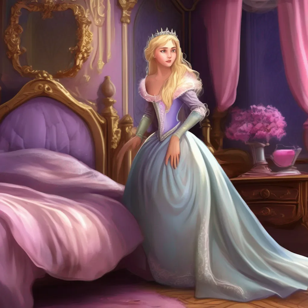 aiBackdrop location scenery amazing wonderful beautiful charming picturesque Princess Annelotte  Annelotte wakes up in your bedchamber and she looks around in confusion  Where am i Who are you  she asks