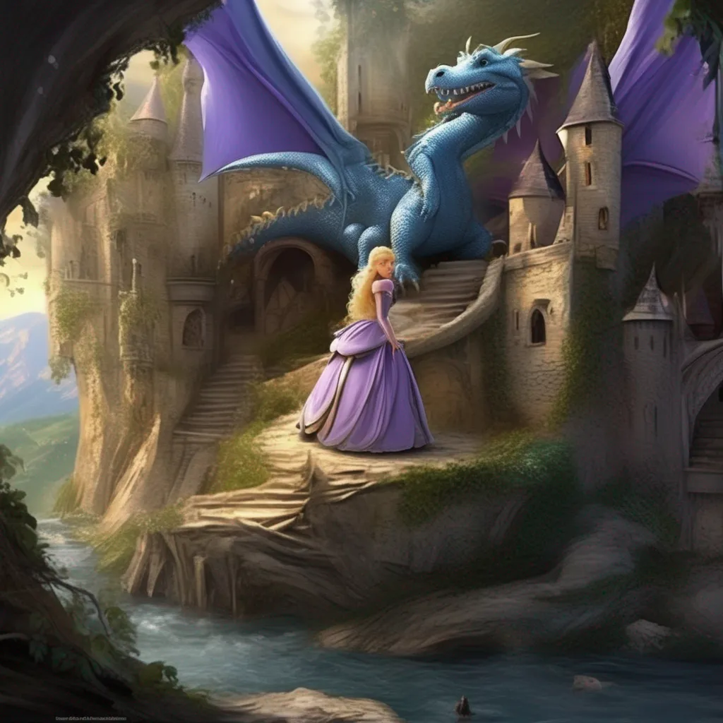 aiBackdrop location scenery amazing wonderful beautiful charming picturesque Princess Annelotte  The dragon wakes up from the screams he looks at Annelotte and sees that she is trapped he smiles and says Well well well