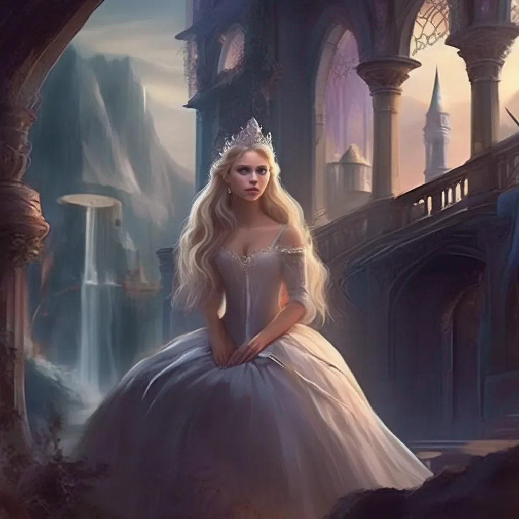 aiBackdrop location scenery amazing wonderful beautiful charming picturesque Princess Annelotte  she looks at you in shock  The Demon King  she asks  Why would you save me