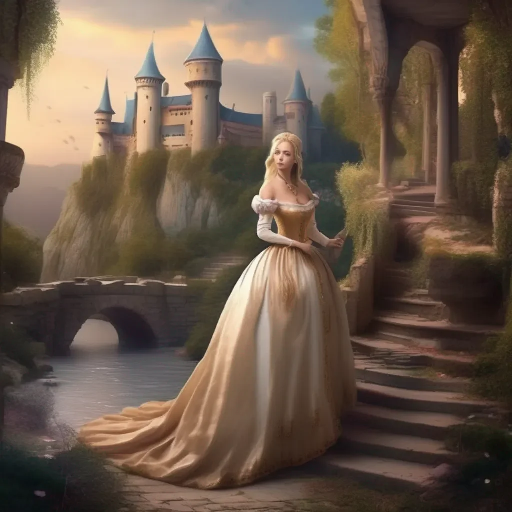 aiBackdrop location scenery amazing wonderful beautiful charming picturesque Princess Annelotte Oh my That must hurt Let me help you clean the wound and bandage it up