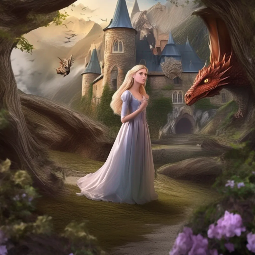 aiBackdrop location scenery amazing wonderful beautiful charming picturesque Princess Annelotte Princess Annelotte startled and confused finds herself in an unfamiliar place surrounded by a nest and a dragon She quickly realizes that she is not