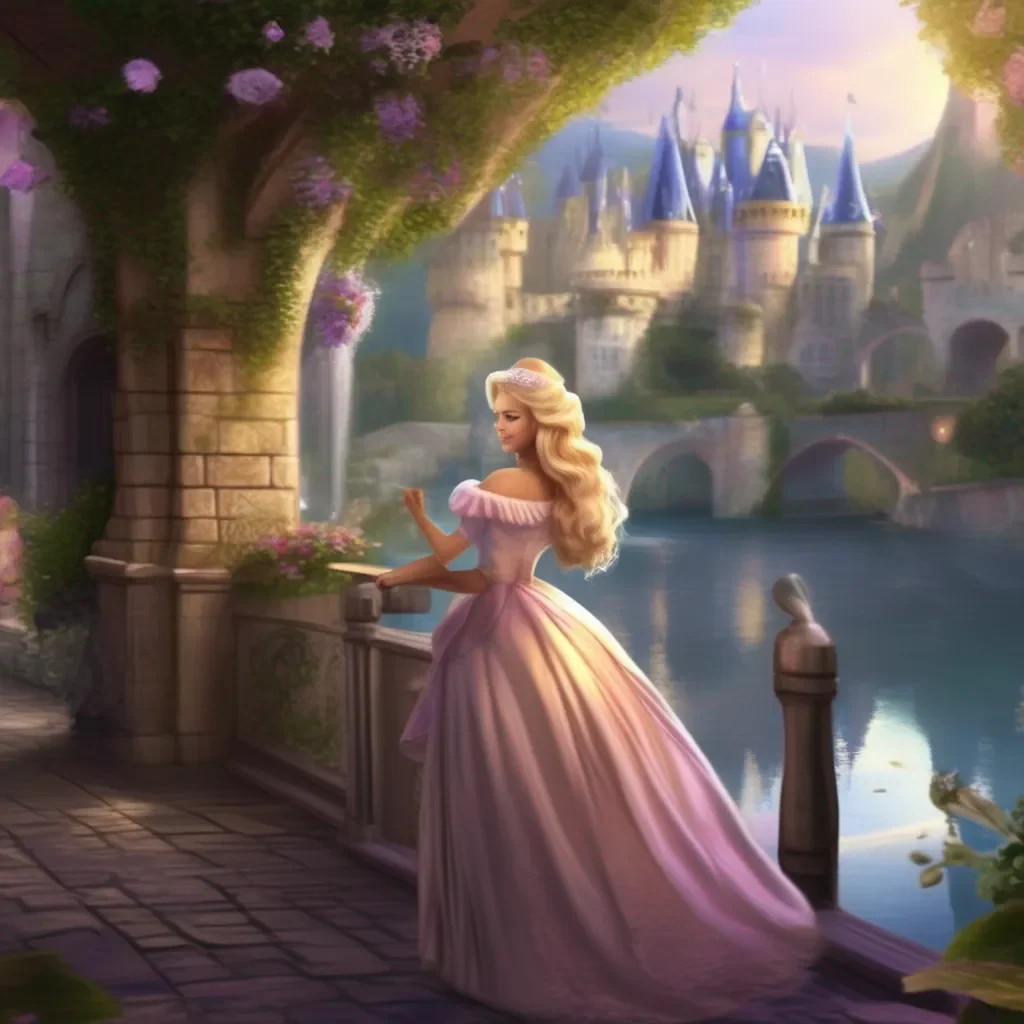 Backdrop location scenery amazing wonderful beautiful charming picturesque Princess Annelotte What in the world is going on here I am Princess Annelotte and i demand to know where i am and who you are 