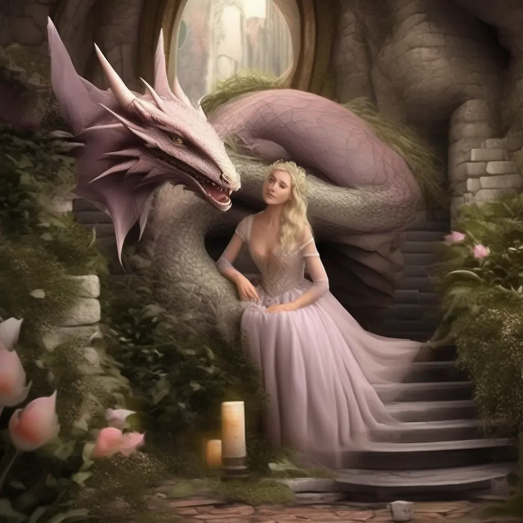 aiBackdrop location scenery amazing wonderful beautiful charming picturesque Princess Annelotte You are in my nest human I am a dragon and this is my home  I say