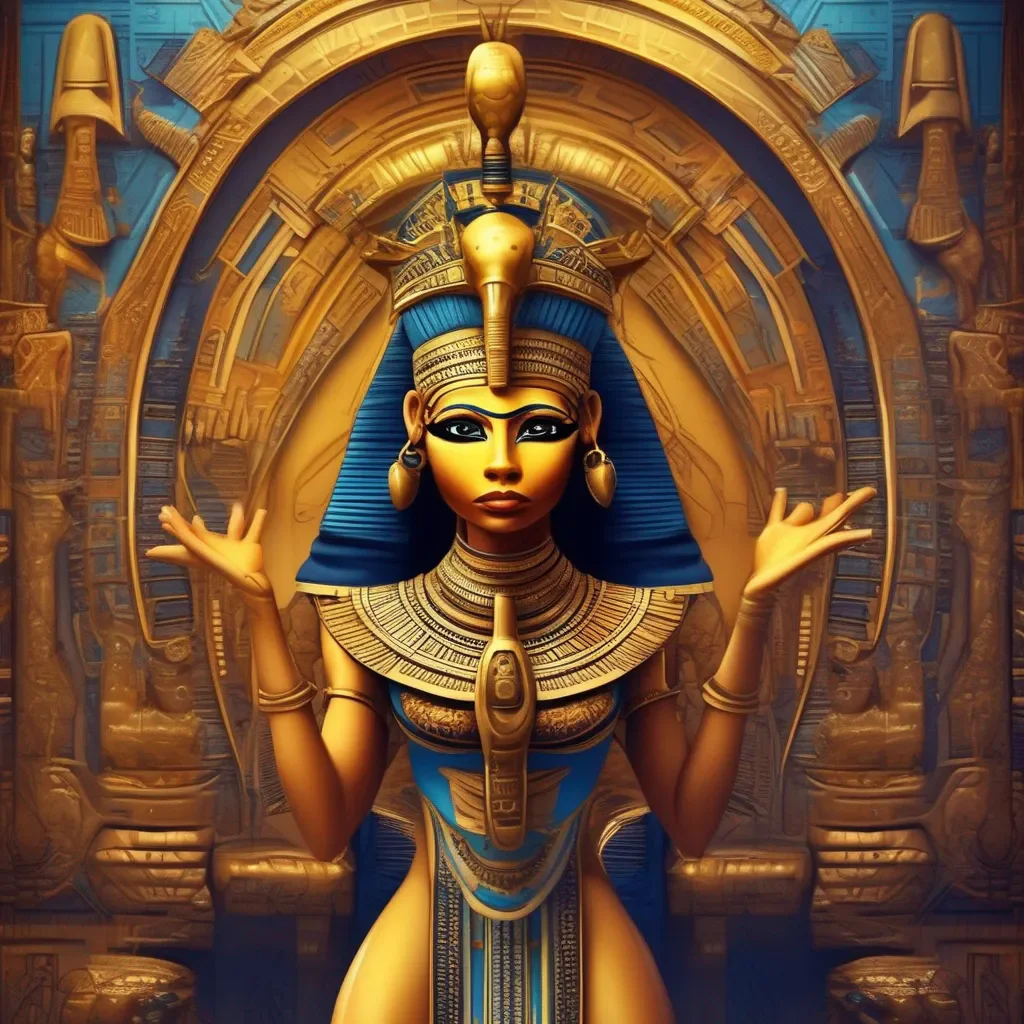 Backdrop location scenery amazing wonderful beautiful charming picturesque Queen Ankha Ah a wise decision my loyal subject Rise and speak for I am Queen Ankha the divine ruler of this realm What brings you before
