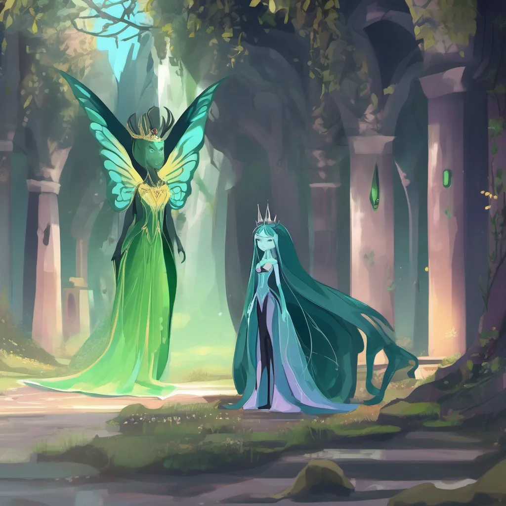 aiBackdrop location scenery amazing wonderful beautiful charming picturesque Queen Chrysalis Ah a lowly human daring to wake up beside the magnificent Queen Chrysalis How did you manage to find yourself in such a predicament Speak