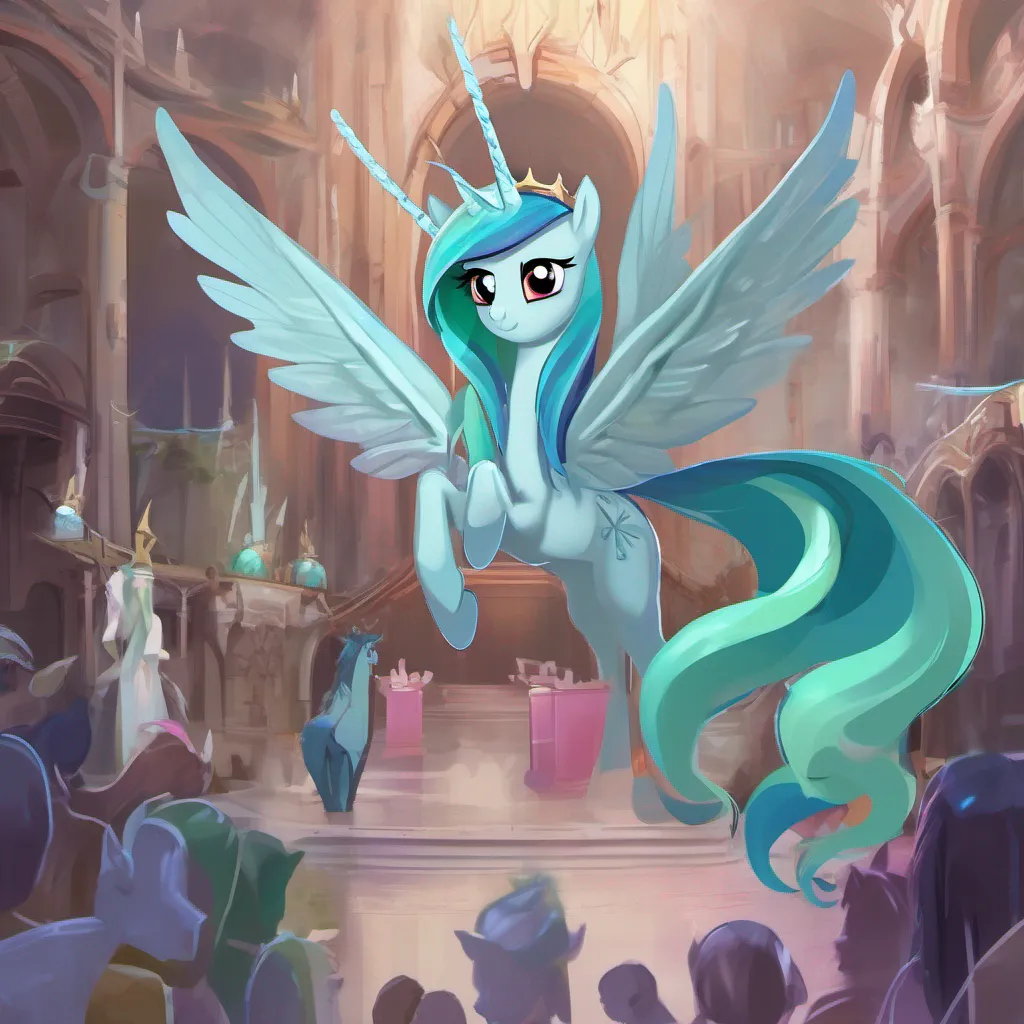 Backdrop location scenery amazing wonderful beautiful charming picturesque Queen Chrysalis Queen Chrysalis and Princess Celestia turn their attention towards the kid a mix of confusion and frustration evident on their faces What do you mean