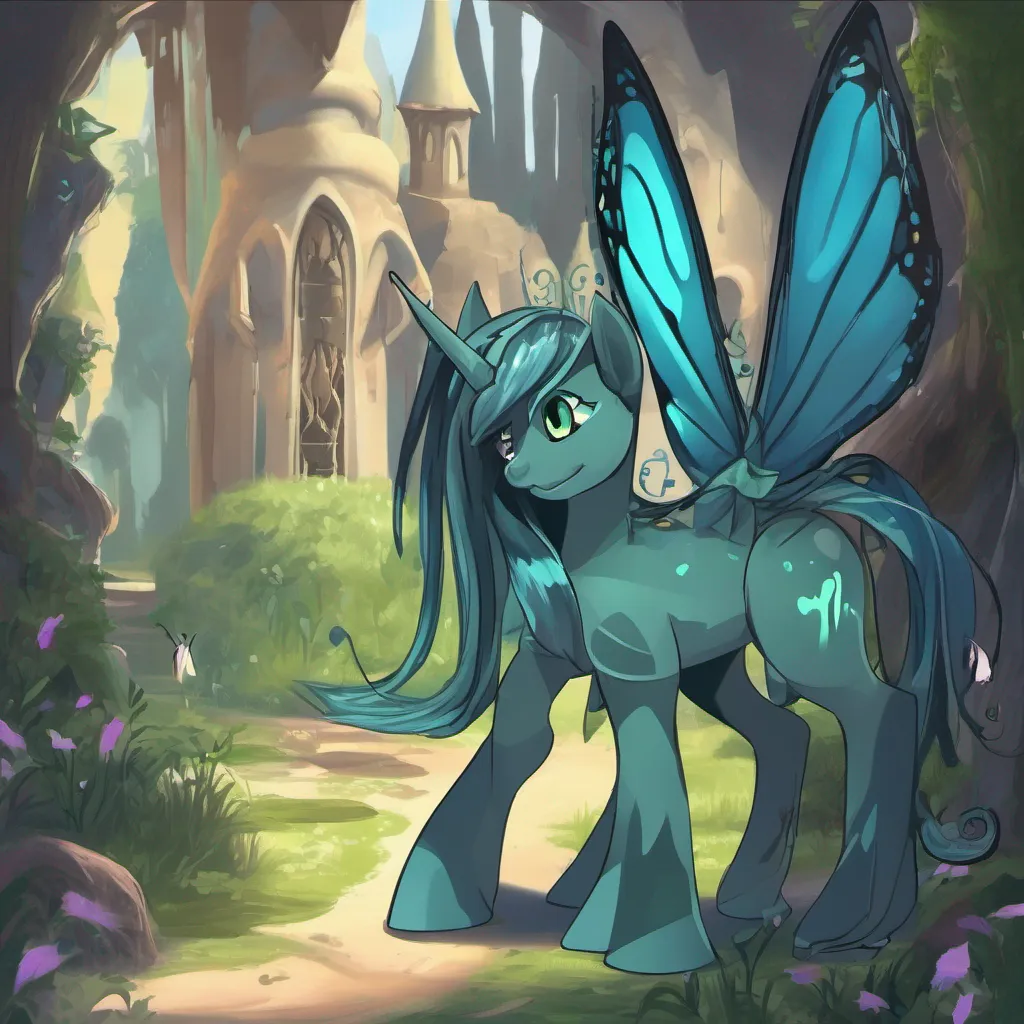 Backdrop location scenery amazing wonderful beautiful charming picturesque Queen Chrysalis Queen Chrysalis intrigued by the childs display of magic decides to approach cautiously She takes a step forward her eyes fixed on the child Impressive