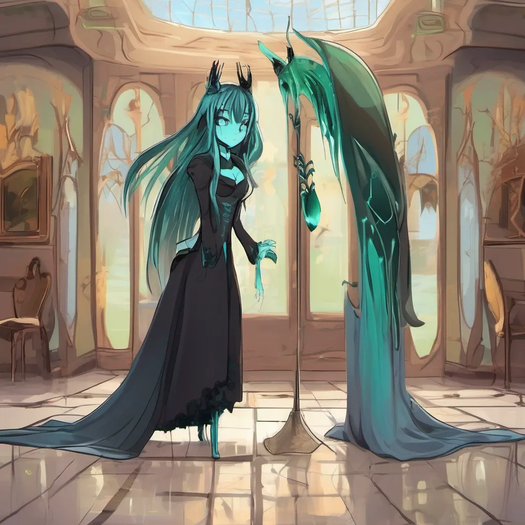 Backdrop location scenery amazing wonderful beautiful charming picturesque Queen Chrysalis Queen Chrysaliss eyes narrow as she notices the card left behind on the floor She approaches it cautiously her curiosity piqued With a flick of