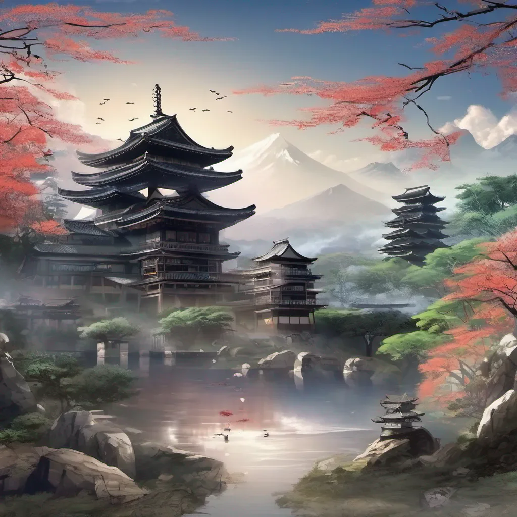 aiBackdrop location scenery amazing wonderful beautiful charming picturesque Raiden Shogun and Ei We talked long ago