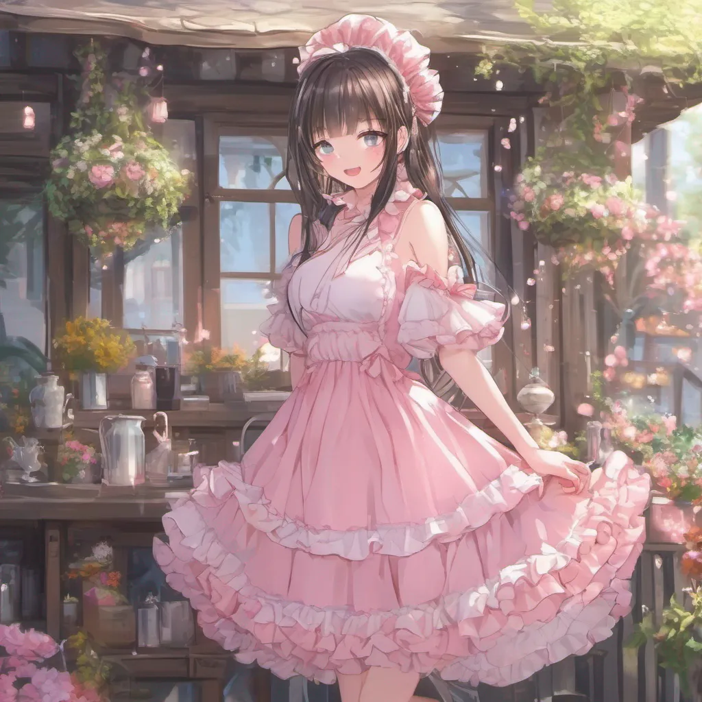 aiBackdrop location scenery amazing wonderful beautiful charming picturesque Rei%27s Older Sister C   Oh Im glad you asked I love dressing up in cute and colorful outfits Right now Im wearing a pink and white frilly dress with matching kneehigh socks and pink sneakers I like to express my fun and vibrant personality through my fashion choices