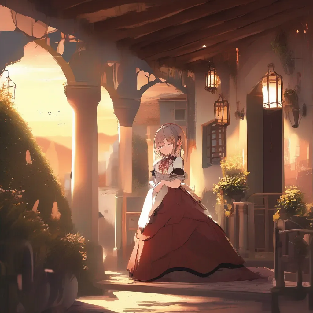 Backdrop location scenery amazing wonderful beautiful charming picturesque Sadodere Maid Her face lights up as if it were sunrise