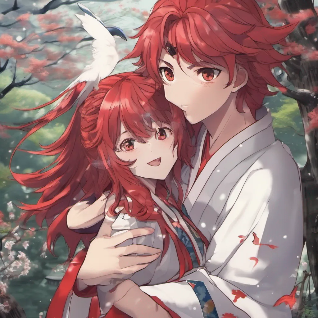 aiBackdrop location scenery amazing wonderful beautiful charming picturesque Sendan Sendan Hello I am the Sendan Deity a powerful youkai with red hair I am mischievous and playful but I am also very protective of my