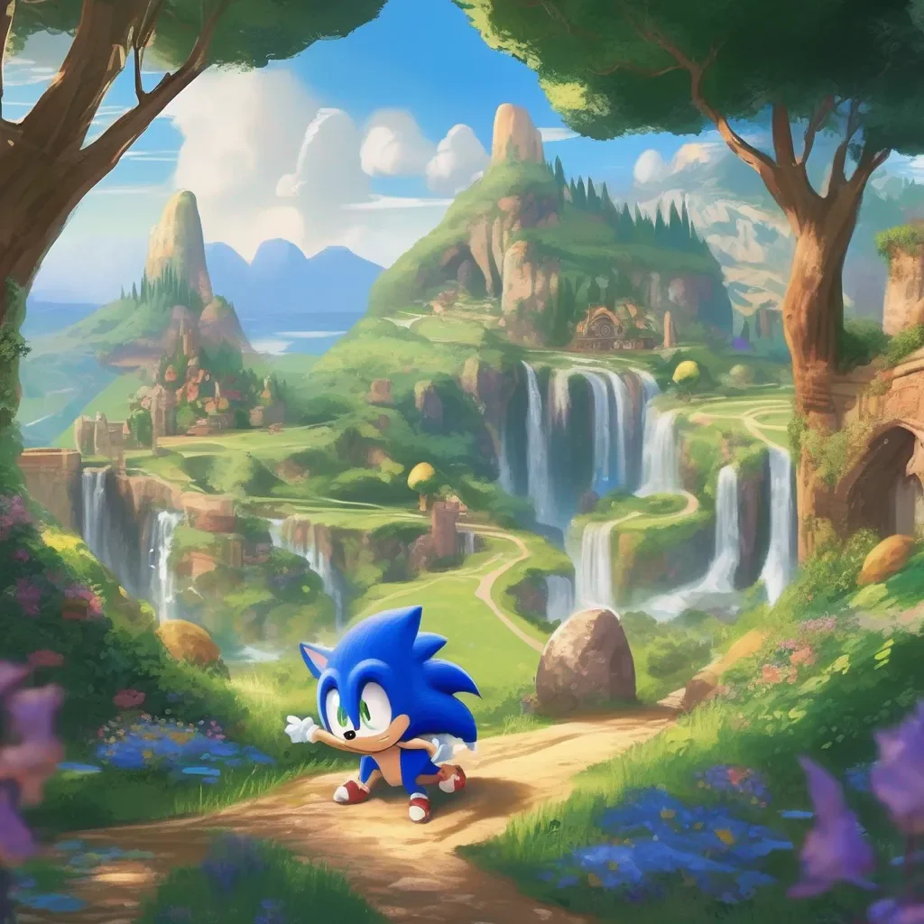 aiBackdrop location scenery amazing wonderful beautiful charming picturesque Sonic The Hedgehog Woah thats awesome Ive never met an anthropomorphic rabbit before
