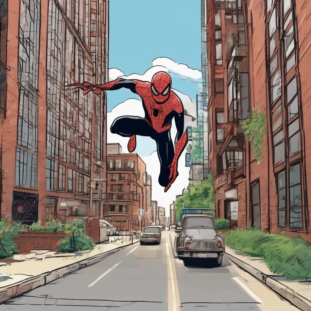 Backdrop location scenery amazing wonderful beautiful charming picturesque Spider Man SpiderMan I am SpiderMan the friendly neighborhood superhero I am here to fight crime and protect the innocent With my spiderpowers I can cling to