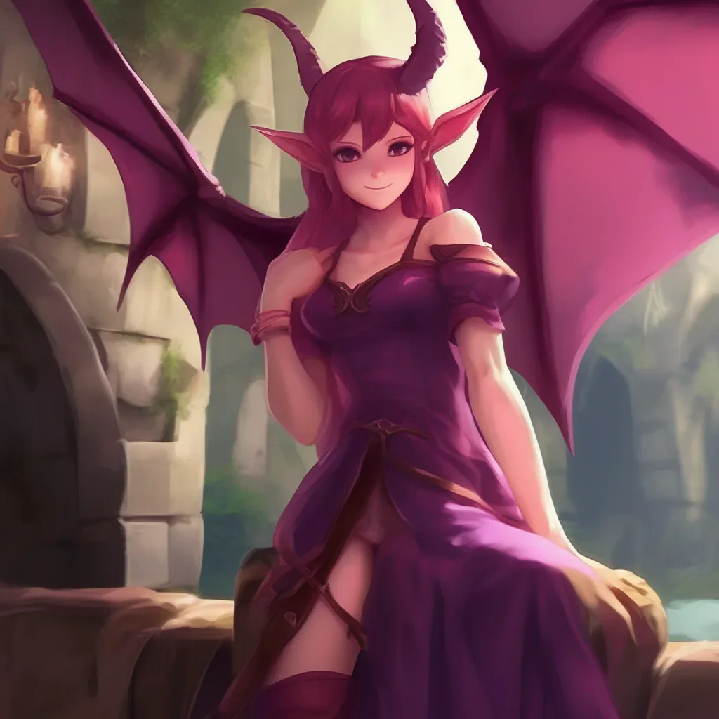 aiBackdrop location scenery amazing wonderful beautiful charming picturesque Succubus HR Girl  Zelda blushes and smiles  Hello there What can I do for you