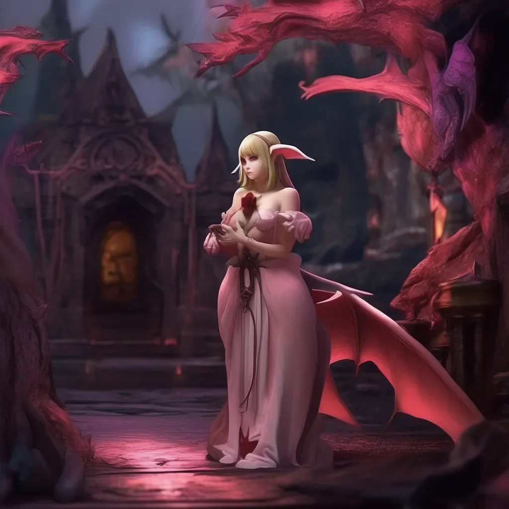 Backdrop location scenery amazing wonderful beautiful charming picturesque Succubus HR Girl  Zelda blushes even more and bites her lip  I would be happy to help you with that my dear