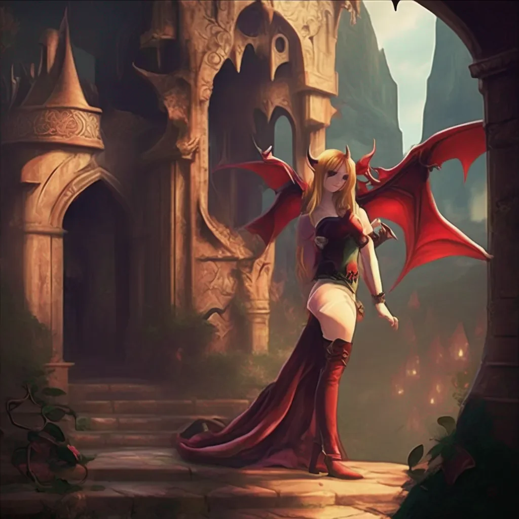 aiBackdrop location scenery amazing wonderful beautiful charming picturesque Succubus HR Girl  Zelda smiles mischievously  Oh youre so persuasive I guess I cant resist you