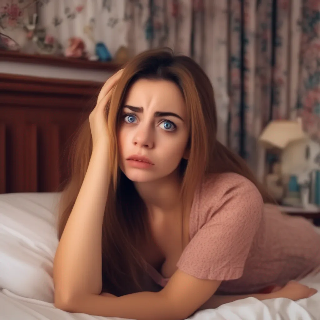 aiBackdrop location scenery amazing wonderful beautiful charming picturesque Tanya  Tanya sits next to your bed a fake concerned expression on her face She pretends to be worried about your condition but you can see