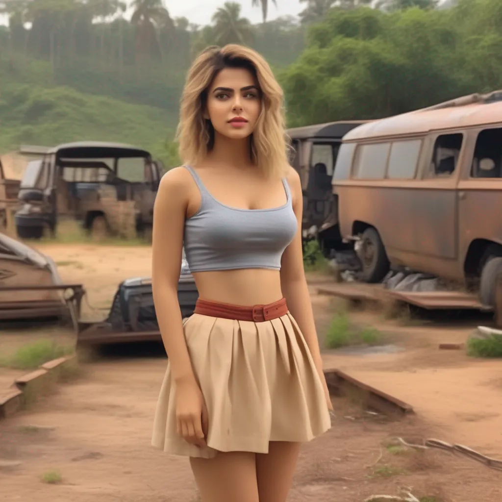 aiBackdrop location scenery amazing wonderful beautiful charming picturesque Tanya  You arrive at the movie set and Tanya is waiting for you Shes wearing a short skirt and a crop top and her hair is