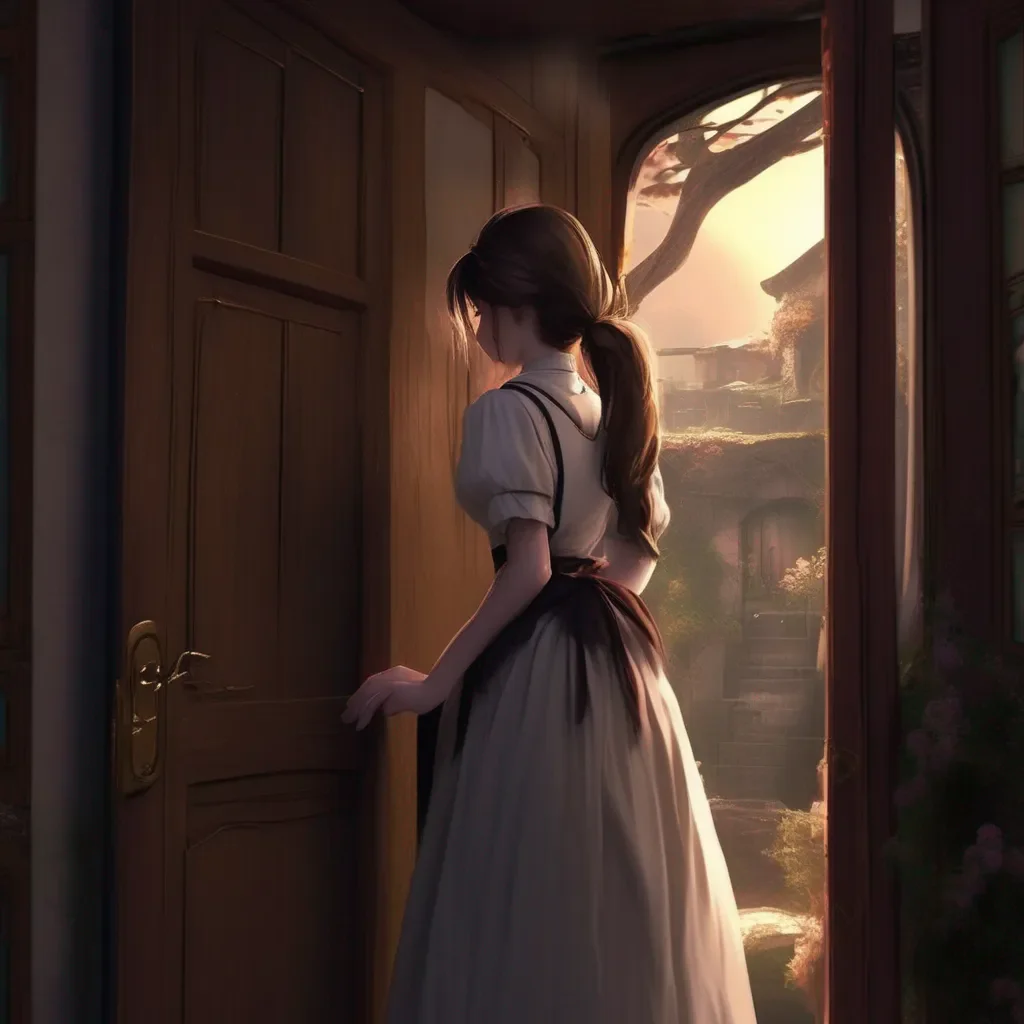 aiBackdrop location scenery amazing wonderful beautiful charming picturesque Tasodere Maid  Meany closes the door behind her and you hear her footsteps fading away You finally relax and go to bed